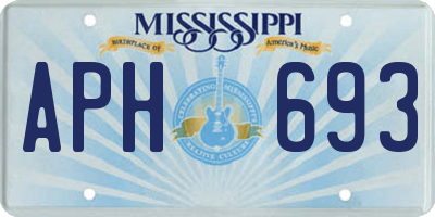 MS license plate APH693