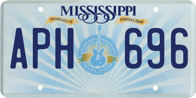 MS license plate APH696