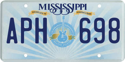 MS license plate APH698
