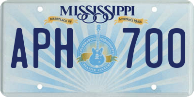 MS license plate APH700
