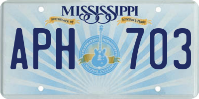 MS license plate APH703