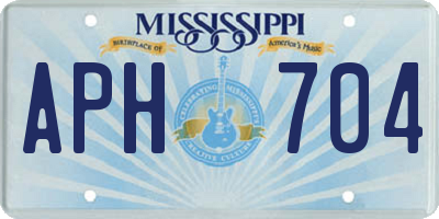 MS license plate APH704
