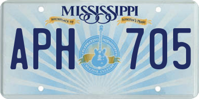 MS license plate APH705