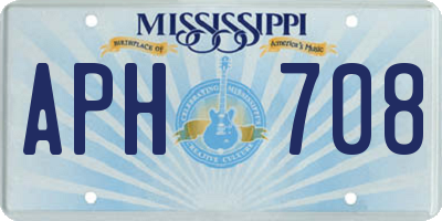 MS license plate APH708