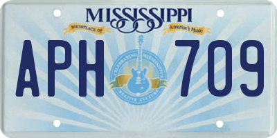 MS license plate APH709