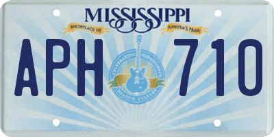 MS license plate APH710