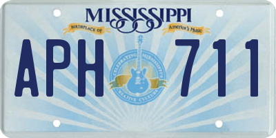 MS license plate APH711