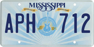 MS license plate APH712