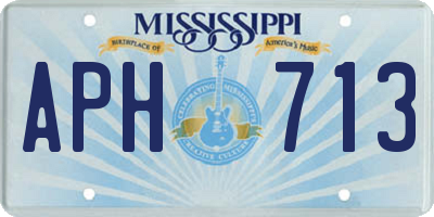 MS license plate APH713