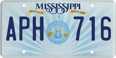 MS license plate APH716