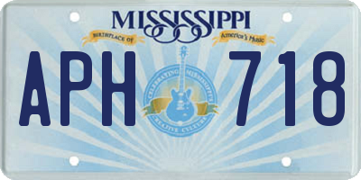MS license plate APH718