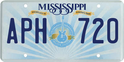 MS license plate APH720