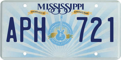MS license plate APH721