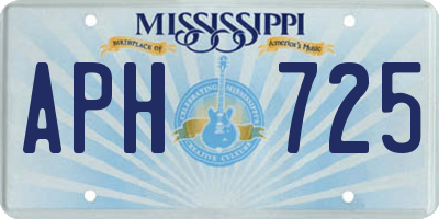 MS license plate APH725