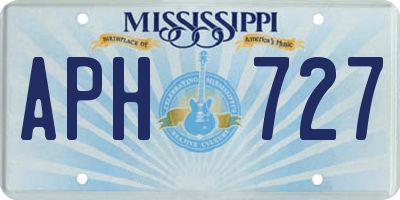 MS license plate APH727