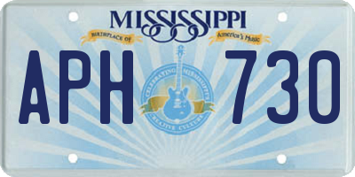 MS license plate APH730