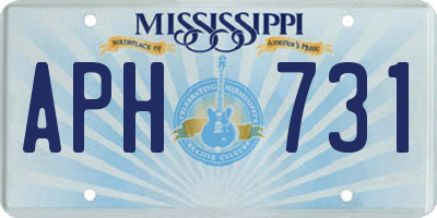 MS license plate APH731