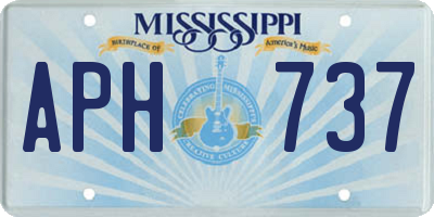 MS license plate APH737