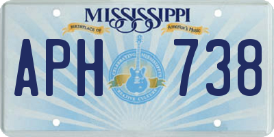 MS license plate APH738