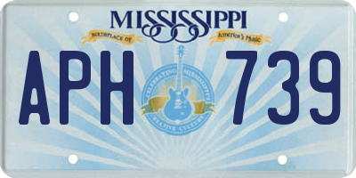 MS license plate APH739