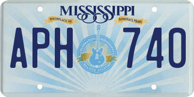 MS license plate APH740