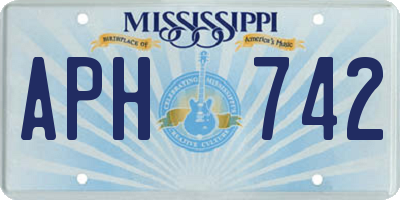 MS license plate APH742