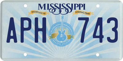 MS license plate APH743