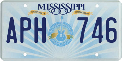 MS license plate APH746