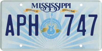 MS license plate APH747