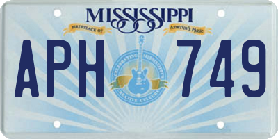 MS license plate APH749