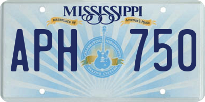 MS license plate APH750