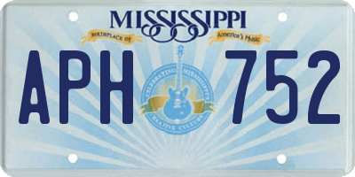 MS license plate APH752