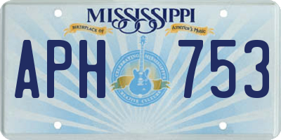 MS license plate APH753
