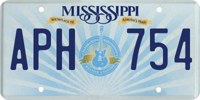 MS license plate APH754