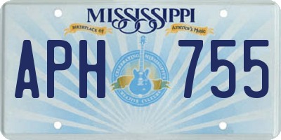 MS license plate APH755