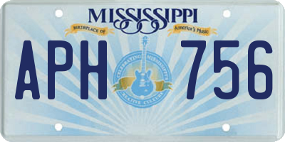 MS license plate APH756