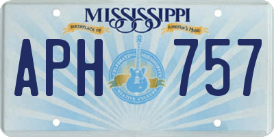 MS license plate APH757