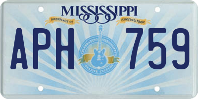MS license plate APH759
