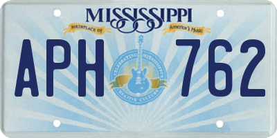 MS license plate APH762