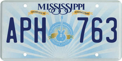 MS license plate APH763