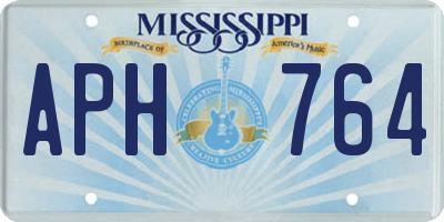 MS license plate APH764