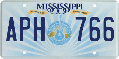 MS license plate APH766