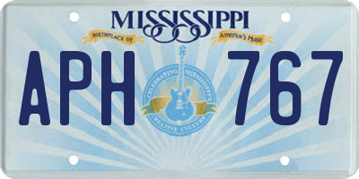 MS license plate APH767