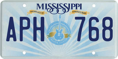 MS license plate APH768