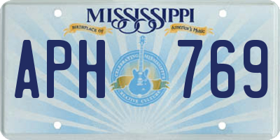 MS license plate APH769