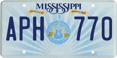 MS license plate APH770