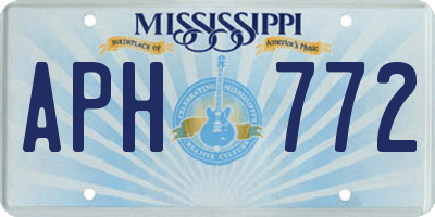 MS license plate APH772