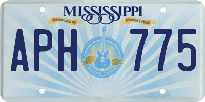 MS license plate APH775
