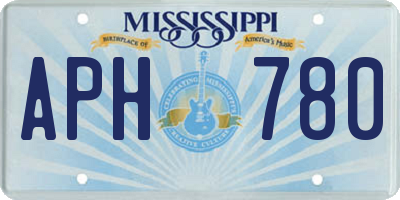 MS license plate APH780