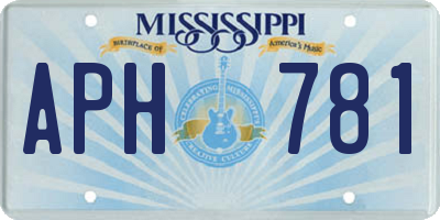 MS license plate APH781